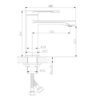 Смеситель для раковины Orange Vesper M10-021cr хром Смеситель для раковины Orange Vesper M10-021cr хром