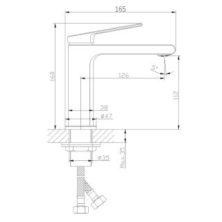 Смеситель Orange Gauss M30-021b для раковины Смеситель Orange Gauss M30-021b для раковины