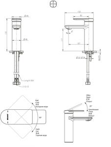 Смеситель для раковины Bravat Eddie чёрный F1369402BW-ENG