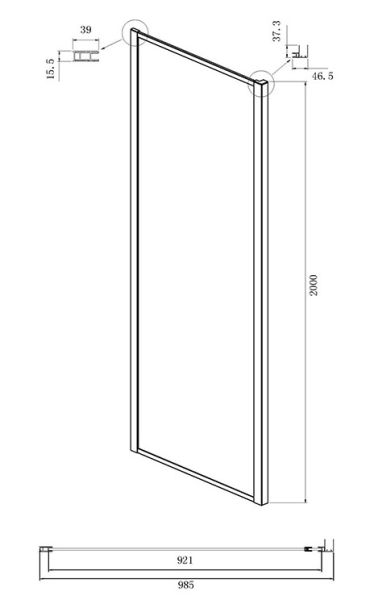 Душевой уголок Ambassador Forsa 17022217ABB-100ABB 110x100см чёрный/тонированное
