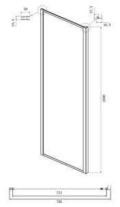 Душевой уголок Ambassador Forsa 17022218ABB-80ABB 120x80см чёрный/тонированное