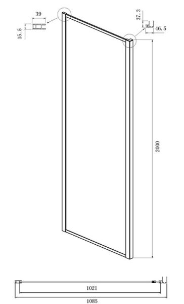Душевой уголок Ambassador Forsa 17022218ABB-110ABB 120x110см чёрный/тонированное