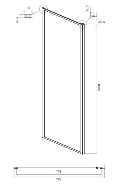 Душевой уголок Ambassador Forsa 17022219ABB-80ABB 130x80см чёрный/тонированное