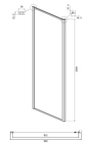 Душевой уголок Ambassador Forsa 17022219ABB-90ABB 130x90см чёрный/тонированное