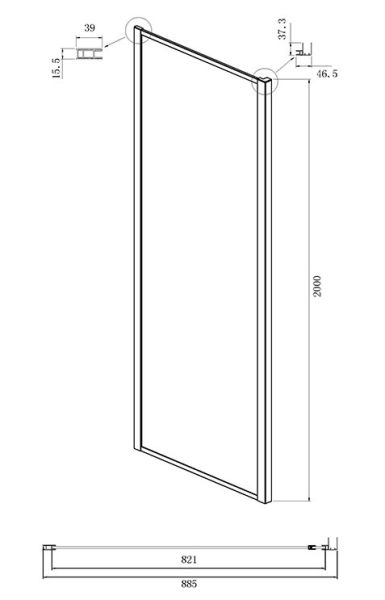 Душевой уголок Ambassador Forsa 17022219ABB-90ABB 130x90см чёрный/тонированное