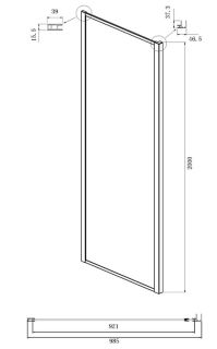 Душевой уголок Ambassador Forsa 17022219ABB-100ABB 130x100см чёрный/тонированное