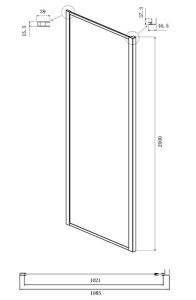 Душевой уголок Ambassador Forsa 17022219ABB-110ABB 130x110см чёрный/тонированное
