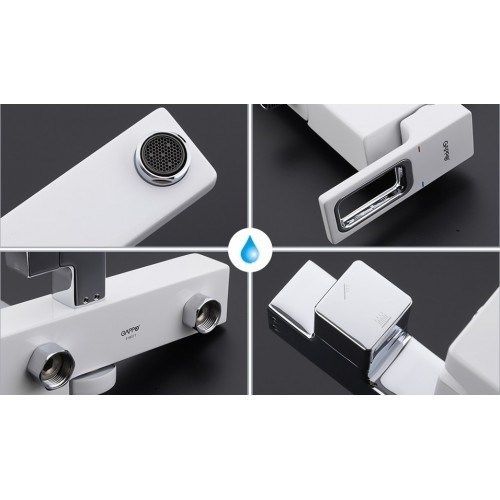 Душевая стойка Gappo G2417-8 белый/хром Душевая стойка Gappo G2417-8 белый/хром