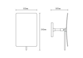Зеркало настенное Boheme Gun Metal квадратное оружейная сталь