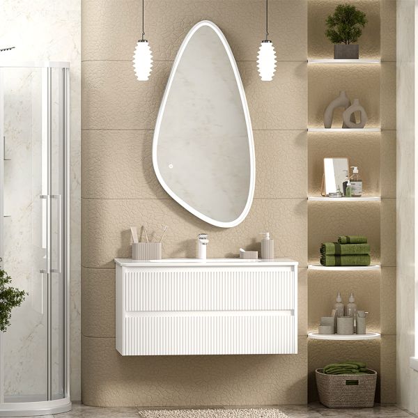 Подвесная тумба под раковину Brevita Riva 100 УТ000026199 белый