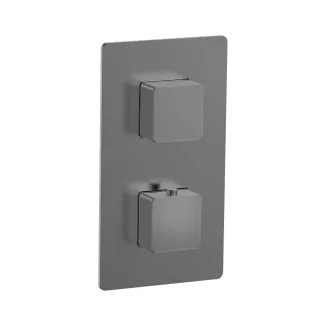 Встраиваемый смеситель-термостат на 3 источника AQUAme Savona AQM8809GM графит матовый