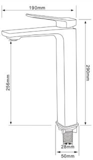Смеситель для раковины Comforty чёрный матовый FC071B-CMT Смеситель для раковины Comforty чёрный матовый FC071B-CMT