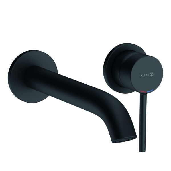 Смеситель для раковины Kludi BOZZ BLACK  SET 382453976S черный