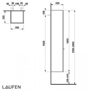 Пенал подвесной Laufen 4.0202.1.075.475.1