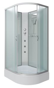 Душевая кабина Niagara NG-33194-14LBKG с гидромассажем 110x90см серебро/матовое