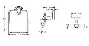 Держатель для туалетной бумаги Rose RG1005Q бронза