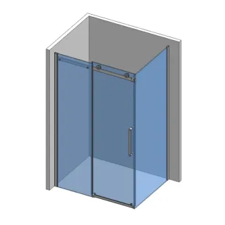 Боковая панель AQUAme AQM4203F-9 90 см профиль хром стекло прозрачное