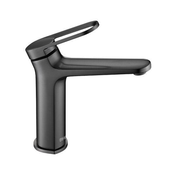 Смеситель для раковины Black&White Gravity 7109GM оружейная сталь