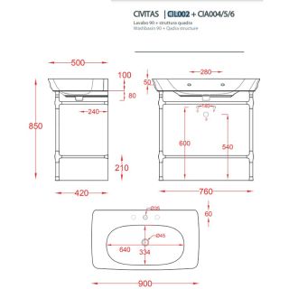 Раковина ArtCeram Civitas CIL002 03 00 nero *1 черная 90 см Раковина ArtCeram Civitas CIL002 03 00 nero *1 черная 90 см