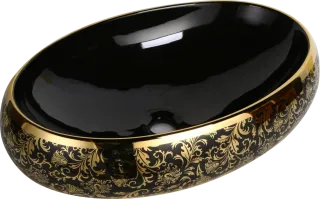 Раковина Milleau Miel MU8005-EGBG черный с золотом