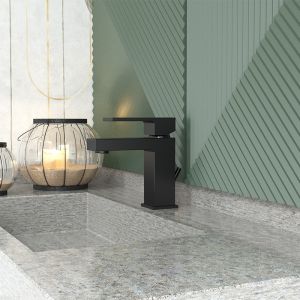 Смеситель для раковины Paini Dax 84PZ211R чёрный матовый