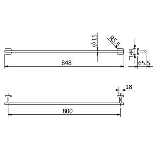 Полотенцедержатель Kludi Vela S 2596105 80 см хром