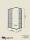 Душевой уголок Niagara Eco NG-1012-14QKL 120x80 см профиль чёрный стекло клетка