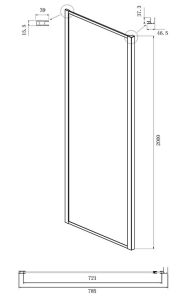 Душевой уголок Ambassador Forsa 17022221ABB-80ABB 150x80см чёрный/тонированное