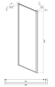 Душевой уголок Ambassador Forsa 17022221ABB-90ABB 150x90см чёрный/тонированное
