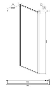 Душевой уголок Ambassador Forsa 17022221ABB-100ABB 150x100см чёрный/тонированное
