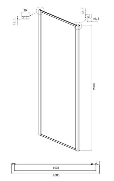 Душевой уголок Ambassador Forsa 17022221ABB-110ABB 150x110см чёрный/тонированное
