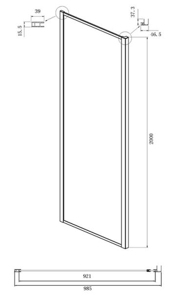 Душевой уголок Ambassador Forsa 17022222ABB-100ABB 160x100см чёрный/тонированное