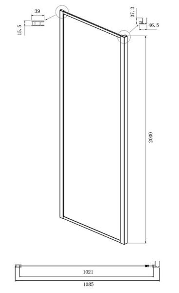 Душевой уголок Ambassador Forsa 17022222ABB-110ABB 160x110см чёрный/тонированное