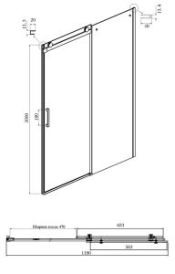 Душевой уголок Ambassador Benefit 19021101HX-110HX 120x110см хром/прозрачное