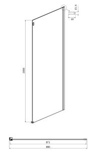 Душевой уголок Ambassador Benefit 19021103HX-90HX 140x90см хром/прозрачное