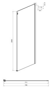 Душевой уголок Ambassador Benefit 19021104HX-80HX 150x80см хром/прозрачное