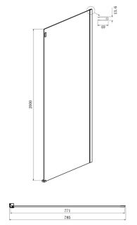 Душевой уголок Ambassador Benefit 19021104HX-80HX 150x80см хром/прозрачное