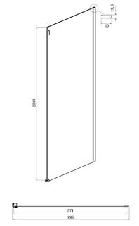 Душевой уголок Ambassador Benefit 19021104HX-90HX 150x90см хром/прозрачное