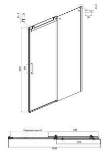 Душевой уголок Ambassador Benefit 19021104HX-100HX 150x100см хром/прозрачное