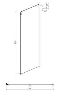 Душевой уголок Ambassador Benefit 19021105HX-90HX 160x90см хром/прозрачное
