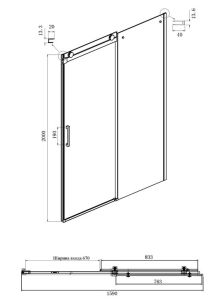 Душевой уголок Ambassador Benefit 19021105HX-100HX 160x100см хром/прозрачное