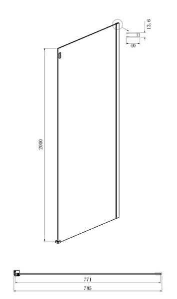 Душевой уголок Ambassador Benefit 19021201HB-80HB 120x80см чёрный/прозрачное
