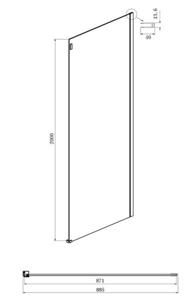 Душевой уголок Ambassador Benefit 19021201HB-90HB 120x90см чёрный/прозрачное