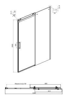 Душевой уголок Ambassador Benefit 19021202HB-100HB 130x100см чёрный/прозрачное