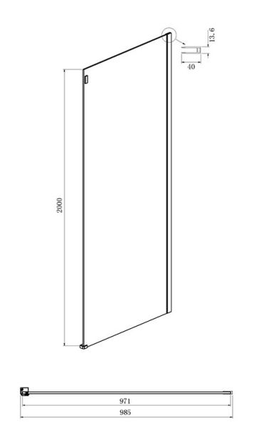 Душевой уголок Ambassador Benefit 19021202HB-100HB 130x100см чёрный/прозрачное