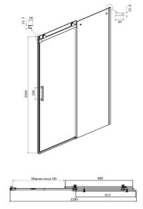 Душевой уголок Ambassador Benefit 19021202HB-110HB 130x110см чёрный/прозрачное