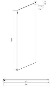 Душевой уголок Ambassador Benefit 19021203HB-80HB 140x80см чёрный/прозрачное