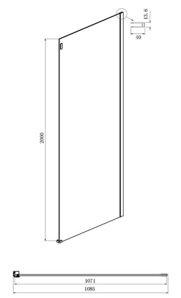 Душевой уголок Ambassador Benefit 19021203HB-110HB 140x110см чёрный/прозрачное