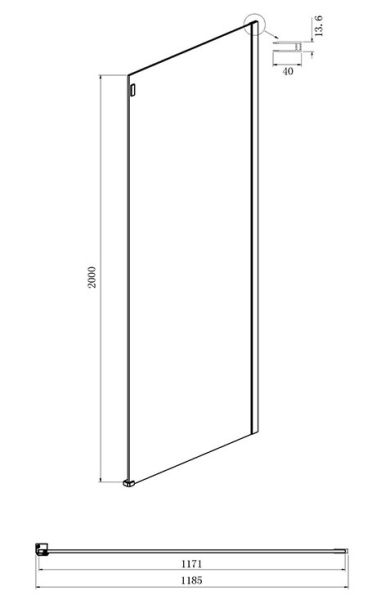 Душевой уголок Ambassador Benefit 19021203HB-120HB 140x120см чёрный/прозрачное