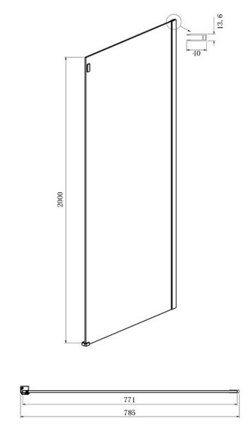 Душевой уголок Ambassador Benefit 19021204HB-80HB 150x80см чёрный/прозрачное
